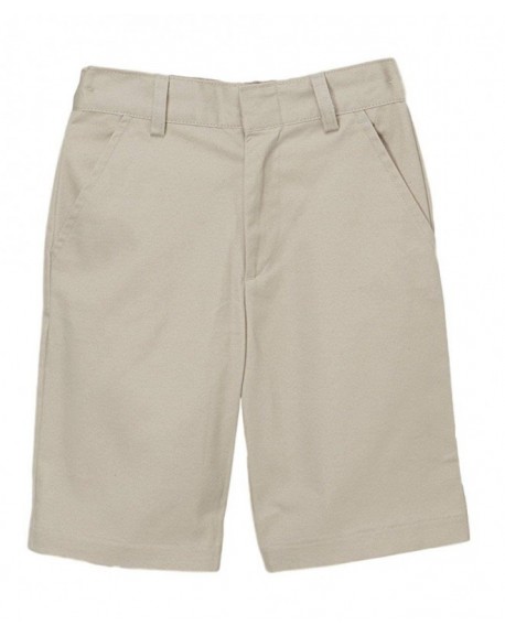 Boy's Uniform Shorts with Adjustable Waist - Khaki - CT12ID5RNT1