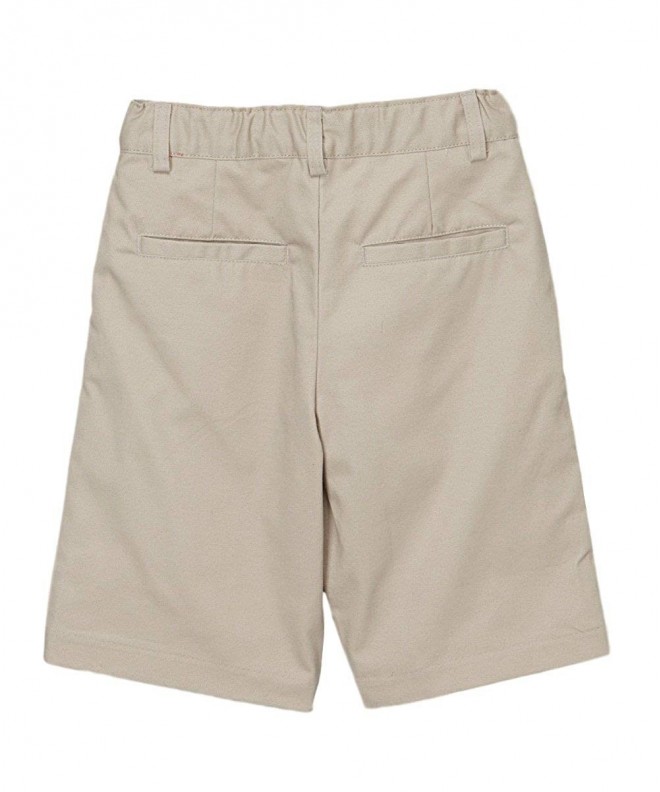 Boy's Uniform Shorts with Adjustable Waist - Khaki - CT12ID5RNT1