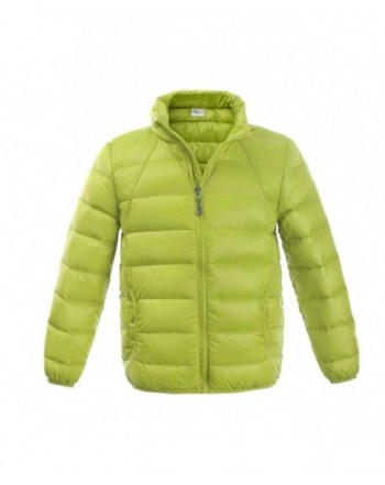 Boys & Girls Lightweight Packable Windproof Puffer Down Jacket - Green ...