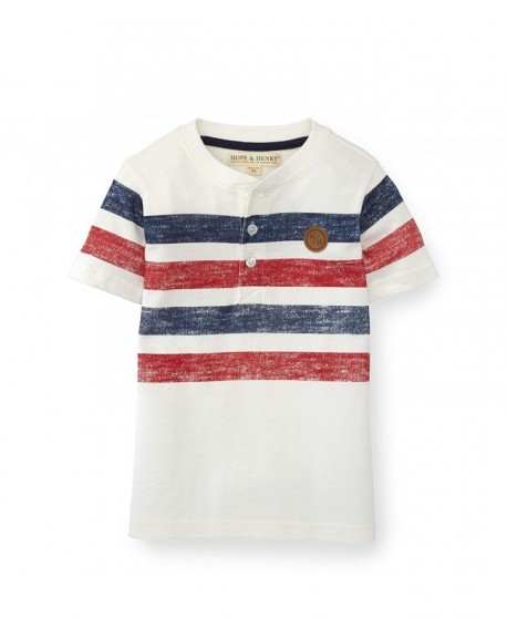 Boys' Henley Tee - White - CS188A7H6NO