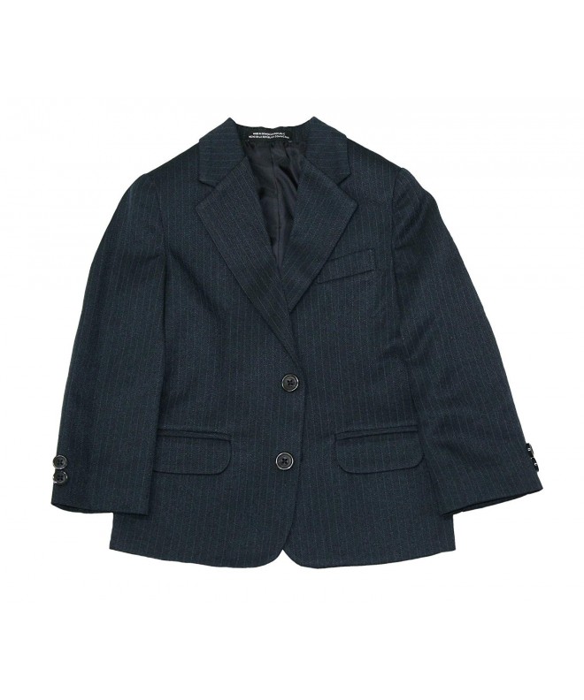 Little Boys 2 Piece Suit Jacket Set with Pants - Dark Blue - CW18DHQ5RDN