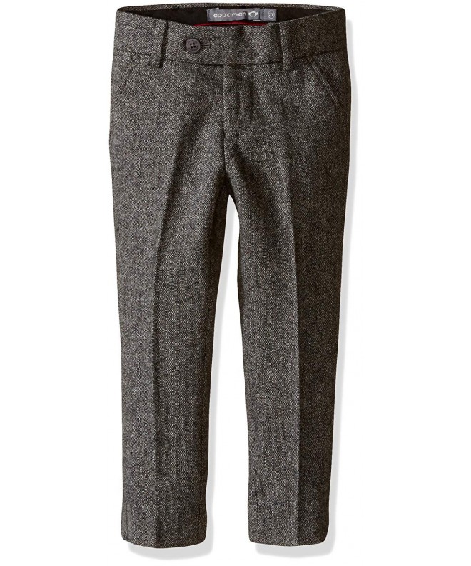 Boys' Fully Lined Wool Dress Pants - Tweed - CQ12JBVRV57