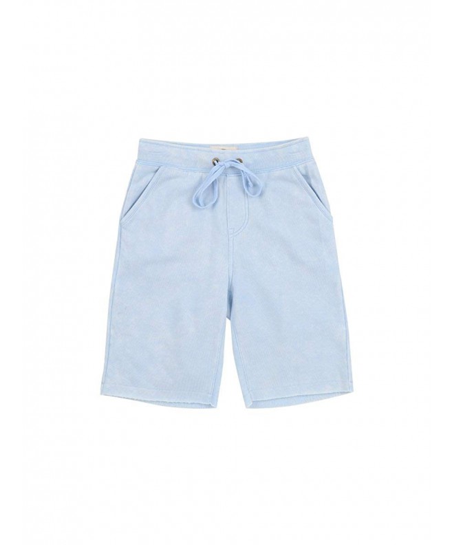 Boy's Mineral Wash Fleece Drawstring Pockets Elastic Waist Shorts ...