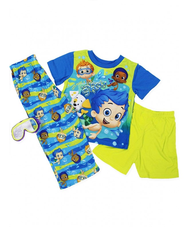 Bubble Guppies Toddler Boys 3 piece Shorts Pajamas Set - Blue/Green ...