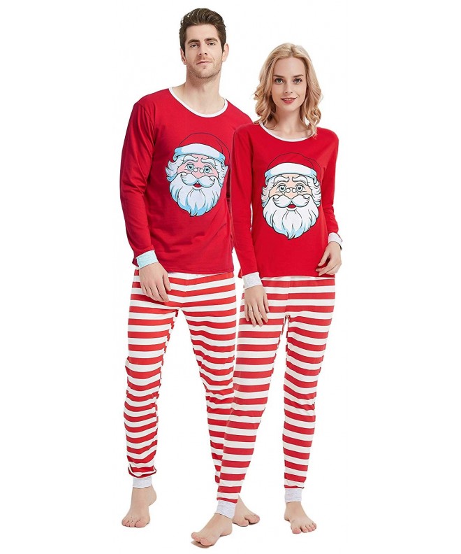 Matching Family Pajamas Christmas Santa Claus Sleepwear Cotton Kids PJs ...