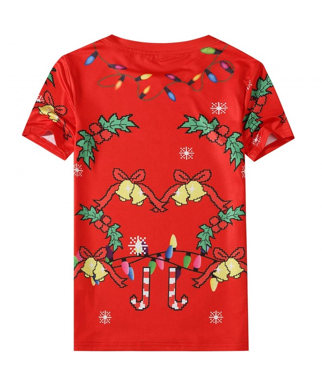 Big Boys' Xmas T Shirts Santa Claus Funny Ugly Christmas Sweater Tee ...