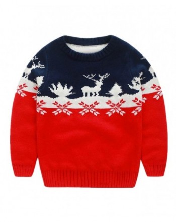 LittleSpring Sweater Pullover Christmas Reindeer