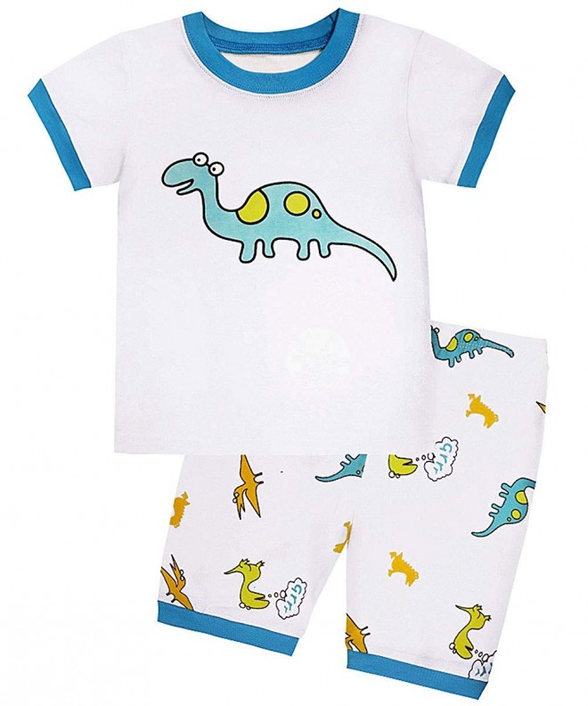 Dinosaur Boys Pajamas Kids 100% Cotton Sleepwear Clothes Childrens ...