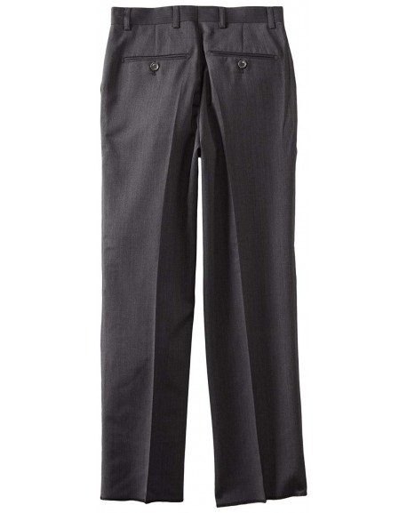 Big Boys' Wool Dress Pants - Charcoal - CJ11B61GXTL