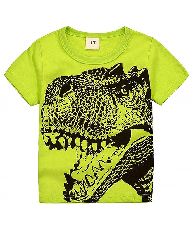 Little Boys Toddler Dinosaur T Rex Short Sleeve Tee T Shirt - Green ...