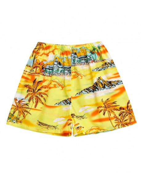 Boy Hawaiian Aloha Luau Shirt and Shorts 2 Piece Cabana Set in Yellow ...