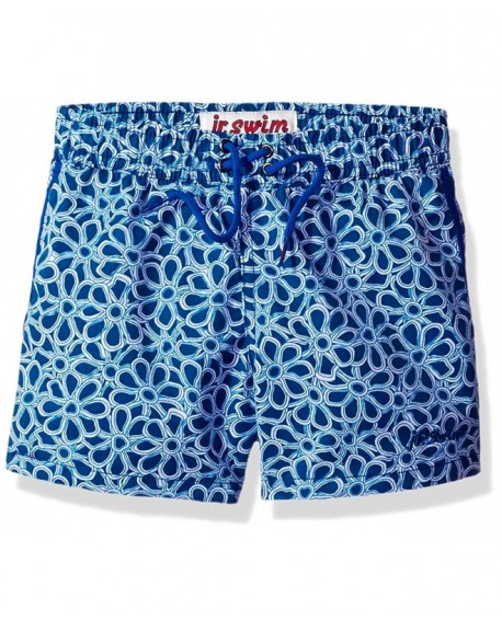 Boys' Floral Swim Trunk - Blue Floral - C217YXGUKOS