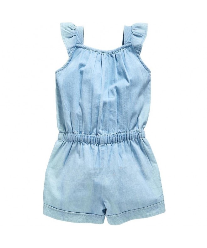 Toddlor Girls Denim Romper Sleeveless Summer Playsuit 18M-5Y - Blue ...