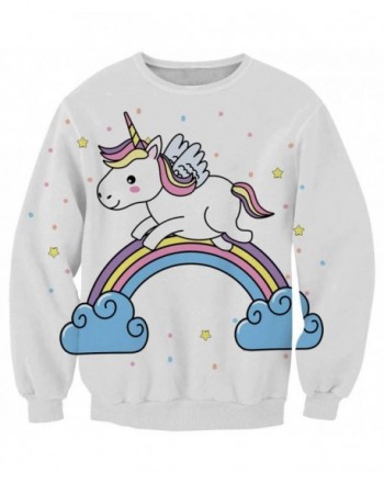 KIDVOVOU Crewneck Unicorn Sweatshirts Pullover