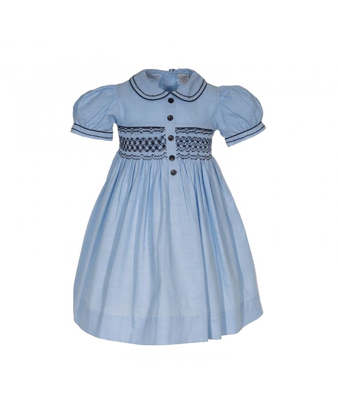 Baby Girls Light Blue Short Sleeve Dress - CM183NGU3TM