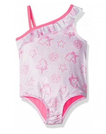 Pink Platinum Girls Unicorn Swimsuit
