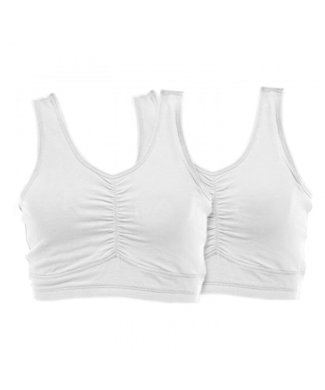 Beginners Crop Top Cotton/Lycra Training Bra for Teen Girls Young Women  (White, 38)