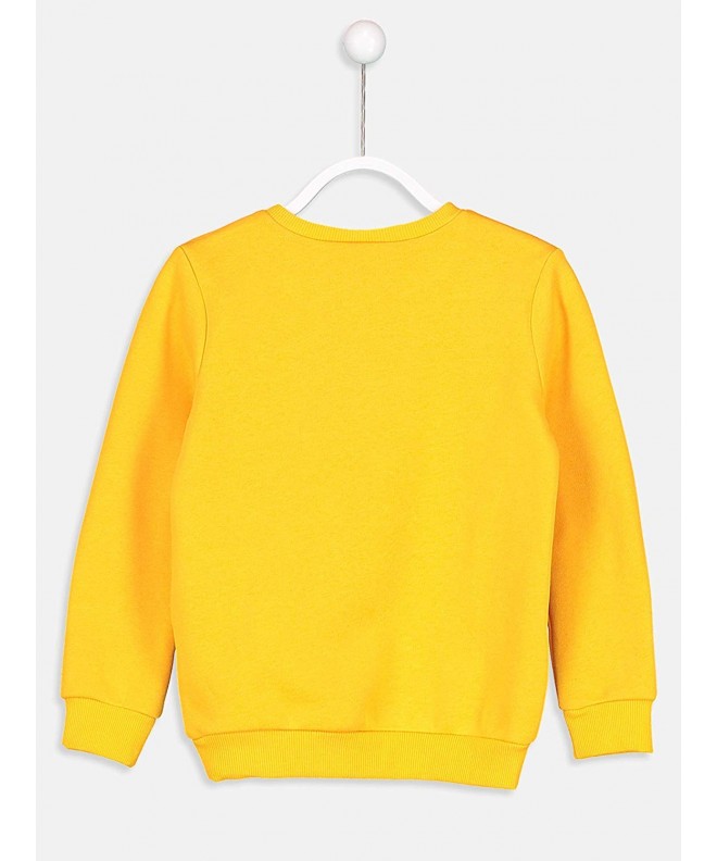 Girls' Long Sleeve Printed Sweatshirt - Orange - CV18L7Z4TGH