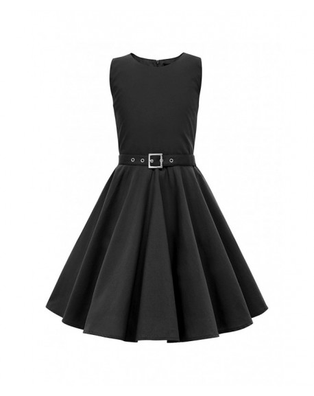 Kids 'Audrey' Vintage Clarity 50's Children's Girls Dress - Black ...