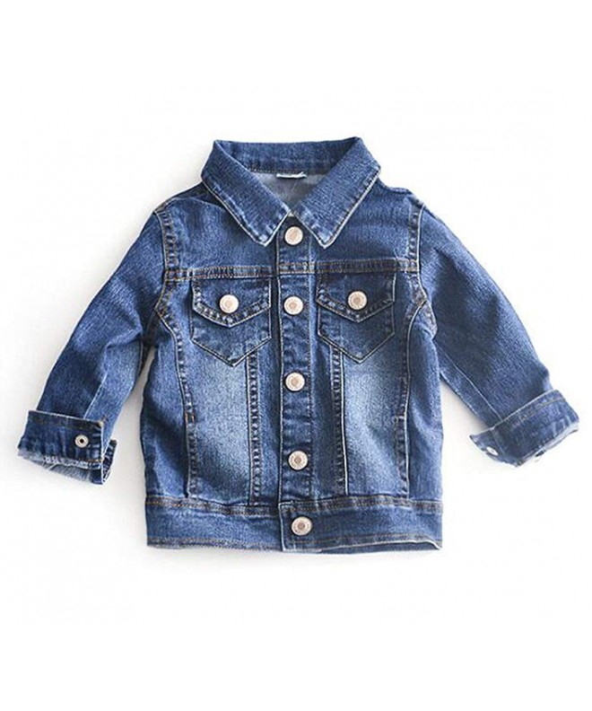 Baby Girl's Denim Jacket with Rose Flower Embroidery Kids Toddler ...
