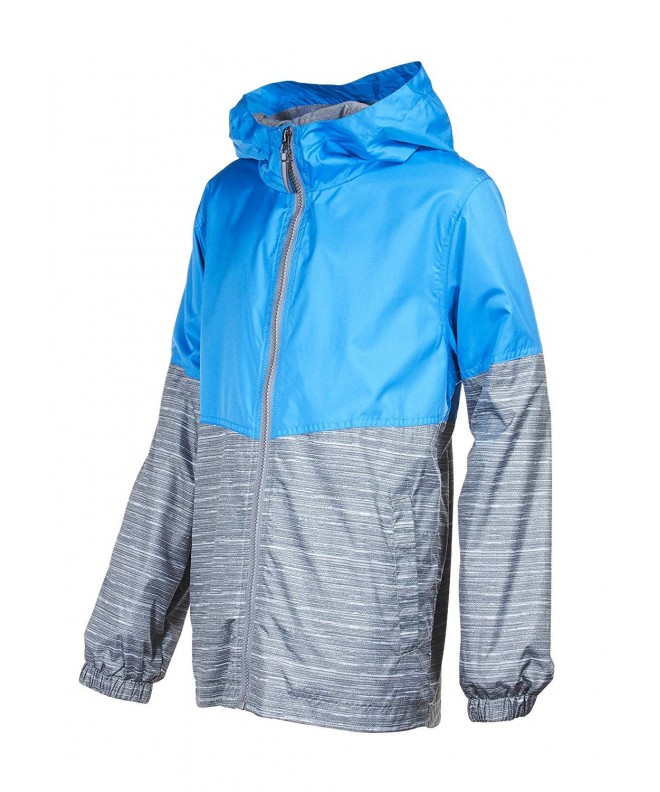 Children's Colorblock Windbreaker Jacket with Jersey Lining & Hood ...